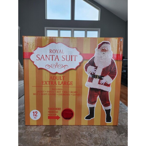 Santa Claus Costume, Adult XL, 12 Pcs, New, Never Used - Picture 1 of 5